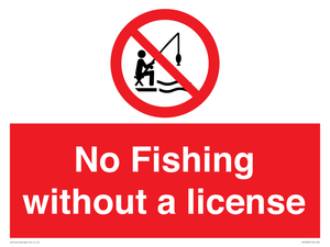 No Fishing without a license